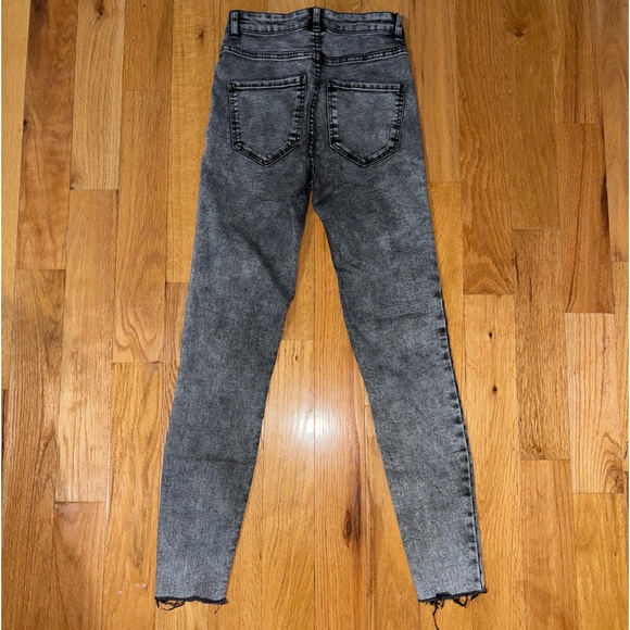 Zara Trafaluc Denim Collection Stone Wash Stretch jeans with frayed hem - Picture 6 of 9